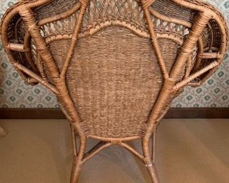 Wicker Rattan Chair with Upholstered Cushion	42x31x24	HxWxD
