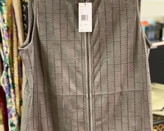 Lafayette 148 Gray Vest New with Tags Large	Large	
