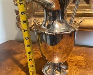 Rare JLR 925 Silver Pitcher 11.5 inches tall Sterling  Juventino Lopez Reyes 	11.5 inches tall 6 inches diameter	
