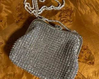 Judith Leiber Type Unsigned Crystal clutch bag/purse	6.25in x 5.25in	
