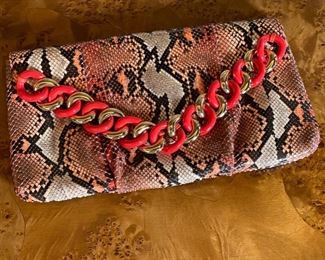 Michael Kors Womens Snakeskin  Handbag Clutch Purse	12x7x1.5 inches	
