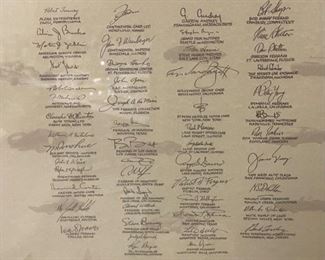 Commendator Enzo Ferrari Framed Dealership letter	Frame: 27x23	
