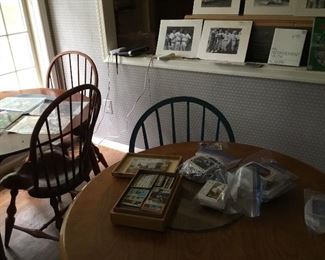 Tables and baseball cards 