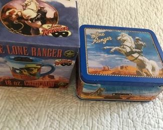 The Lone Ranger mug and small lunch box