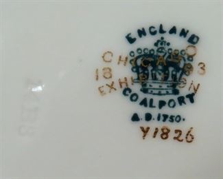 Markings on rare Coalport teacup