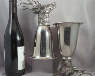 Massive SIGNED Gucci stag stirrup cups