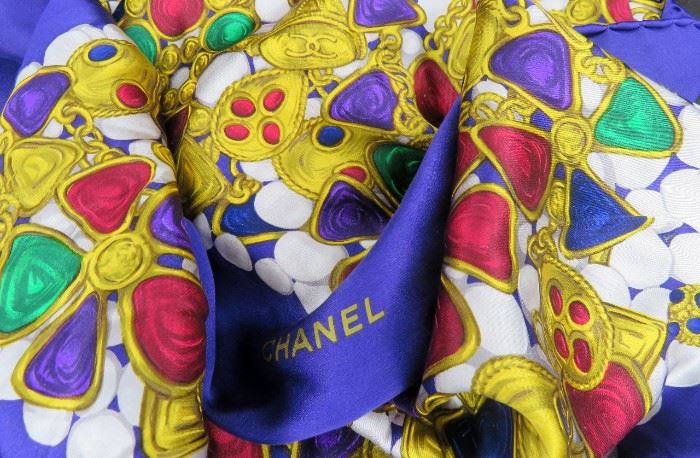 Beautiful vintage Chanel silk scarf 