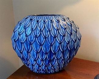 Blue ceramic decorative vase