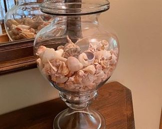 Glass jar of shells