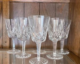 Set of 6 Waterford wine glasses
