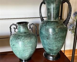 Walter E Smithe Large heavy decorative urns