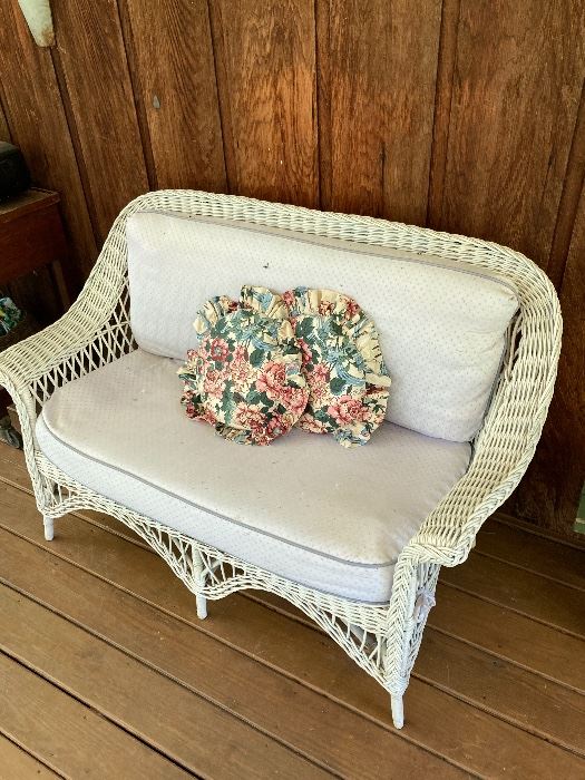 Vintage wicker Loveseat