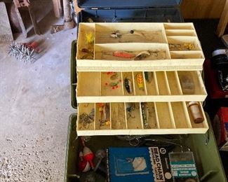 Two fishing boxes with Fishing tackle and accessories
