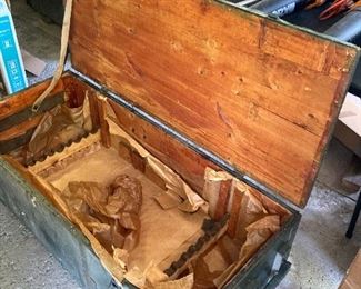 One of two Soviet Union 9130 Mosin Nagant rifle storage and shipping crate. 