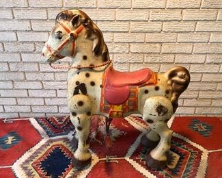 Mobo Bronco Metal Riding Horse
With Magic Steering
(Steering feature added in 1950)
Circa 1950’s-71
Made in England