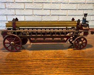 Oversized Cast Iron Fire Ladder Truck