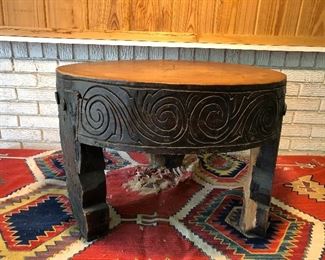 Very Heavy. Solid Carved 3 Legged Stool
African?
24in diameter x 17in tall