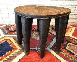 African 10 Legged Carved Nupe Stool