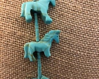 Vintage Turquoise Carved Horse Necklace
31.9 grams
