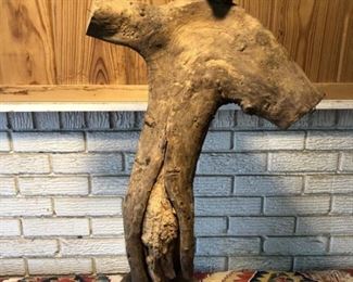 Primitive Carved Wooden Statue of Jesus
Artist unknown