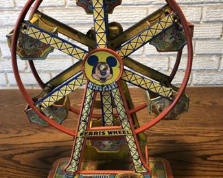 J. Chein & Co. Mickey Mouse Tin Litho Disney Mechanical Ferris Wheel from the 1950’s
Tested and working