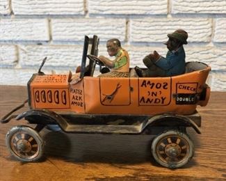 Amos & Andy Fresh Air Taxi Tin Litho Wind Up By Louis Marx & Co, USA
Circa 1950’s