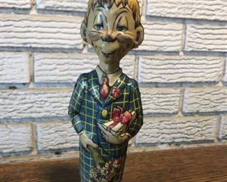 Mortimer Snerd Wind Up Tin Toy, Works!
By Louis Marx & Co, USA in 1939