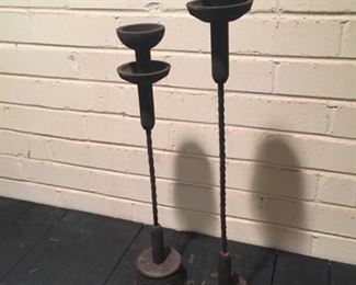 Floor Standing Iron Candle Holders from India.