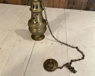 Antique French Thurible Brass Incense Burner