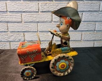 Tin Litho Rodeo Joe Wind Up Toy