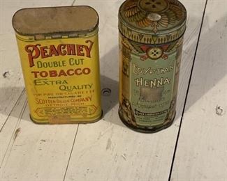 (2) Antique or Vintage Tobacco & Henna Tins