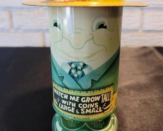 Tin Litho Toy Mechanical Bank WATCH ME GROW TALL