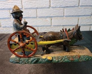 Antique Cast Iron BAD ACCIDENT Mechanical Bank
