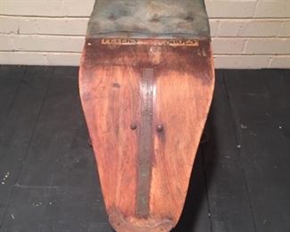 Antique Twisted Iron Shoe Store Salesman Stool