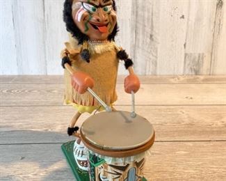Marx Tin Litho Toy NUTTY MAD INDIAN with Box
