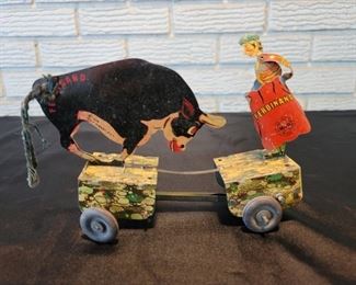 Marx Tin Litho Ferdinand the Bull & Matador Toy