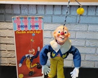 Japan ‘Juggling Circus Clown’ Big Top Champ With original box 
By Alps Toys of Japan, Circa 1960’s�