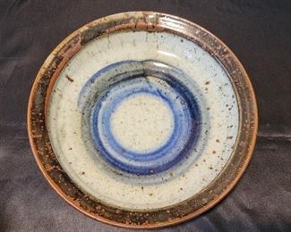 Artist Signed Pottery, 12.75in Round Platter