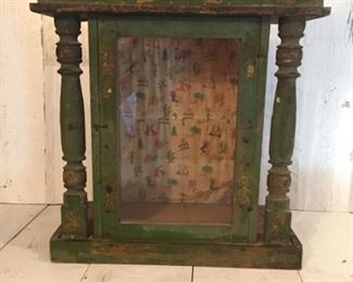  Rustic Shabby Chic Painted Green Altar