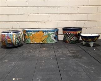 Glazed Pottery Planters & Pots, Mexico