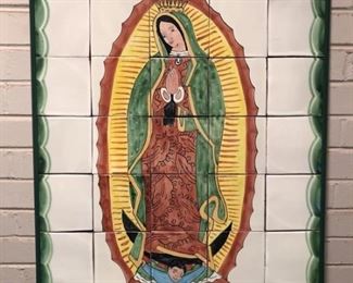 Tiled Art Work of Madonna