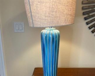 Contemporary Design Blue Glazed Ceramic Lamp