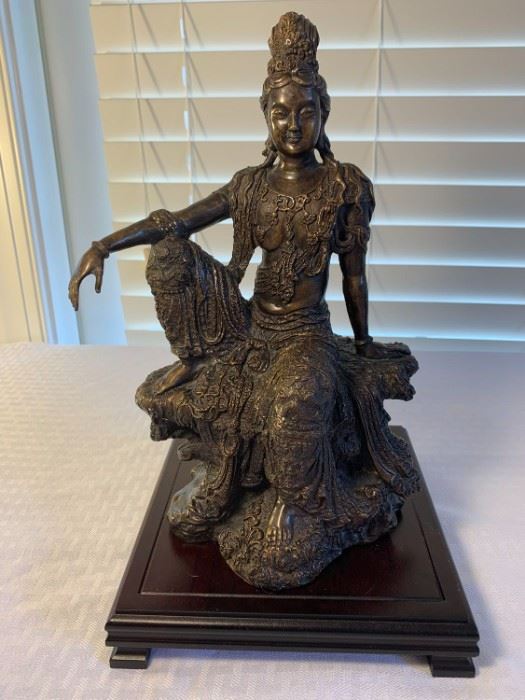 Quan Yin Bronze Sculpture (2 PCS)