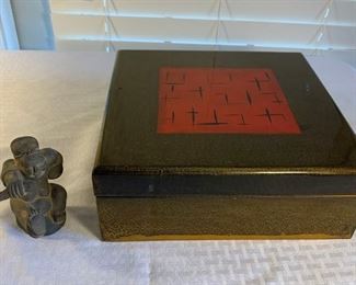 Vietnamese Kiribati Box & Asian Figurine