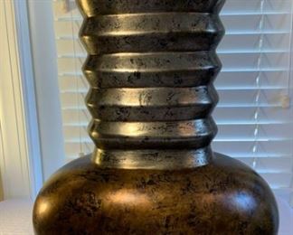 Metallic Sculptural Vase.