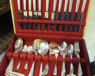 Vintage silverplate set plus other serving pieces
