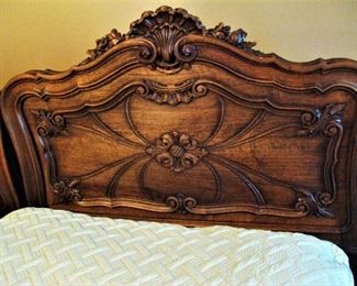 Gorgeous Ornate Wood Antique Split King