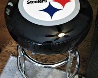 Steelers Leather Bar Stool