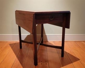 Drop leaf table - 28" high x 30" wide x 20" deep. Each leaf is 9".