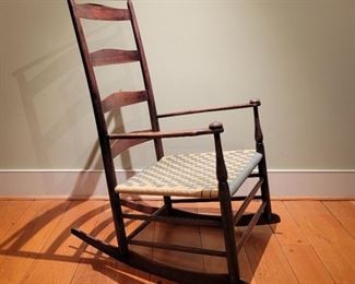 yellow and blue check rocker - 40" high x 25" wide x 27" deep
